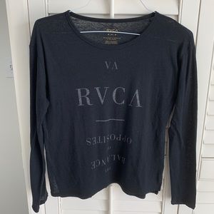 RVCA Black Long Sleeve Tee